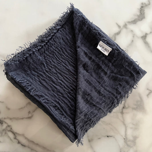 Crinkle Cotton - Washed Navy