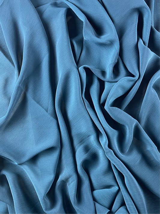 Crinkle Chiffon - BLUE THUNDER