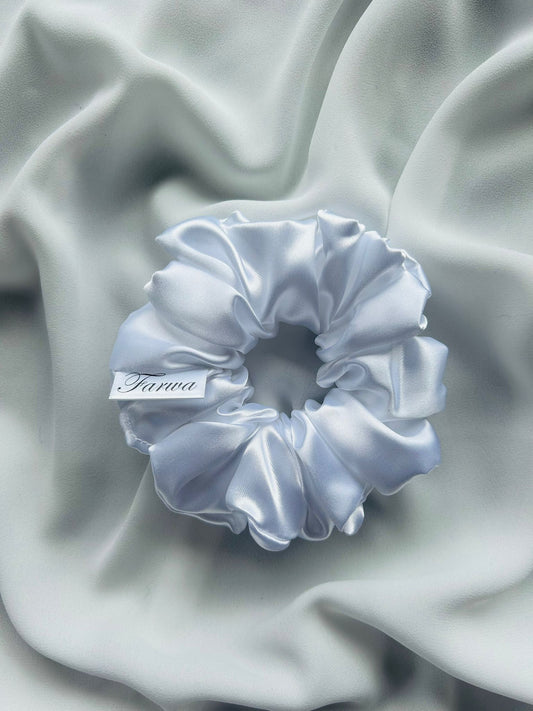 Silk Scrunchie - White