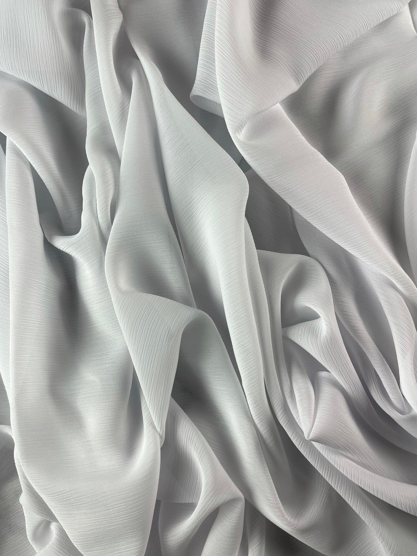 Crinkle Chiffon - WHITE